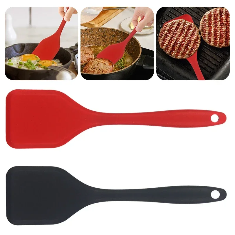Offset Spatula Set - 1pcs Silicone Fish Turner Thin Slotted