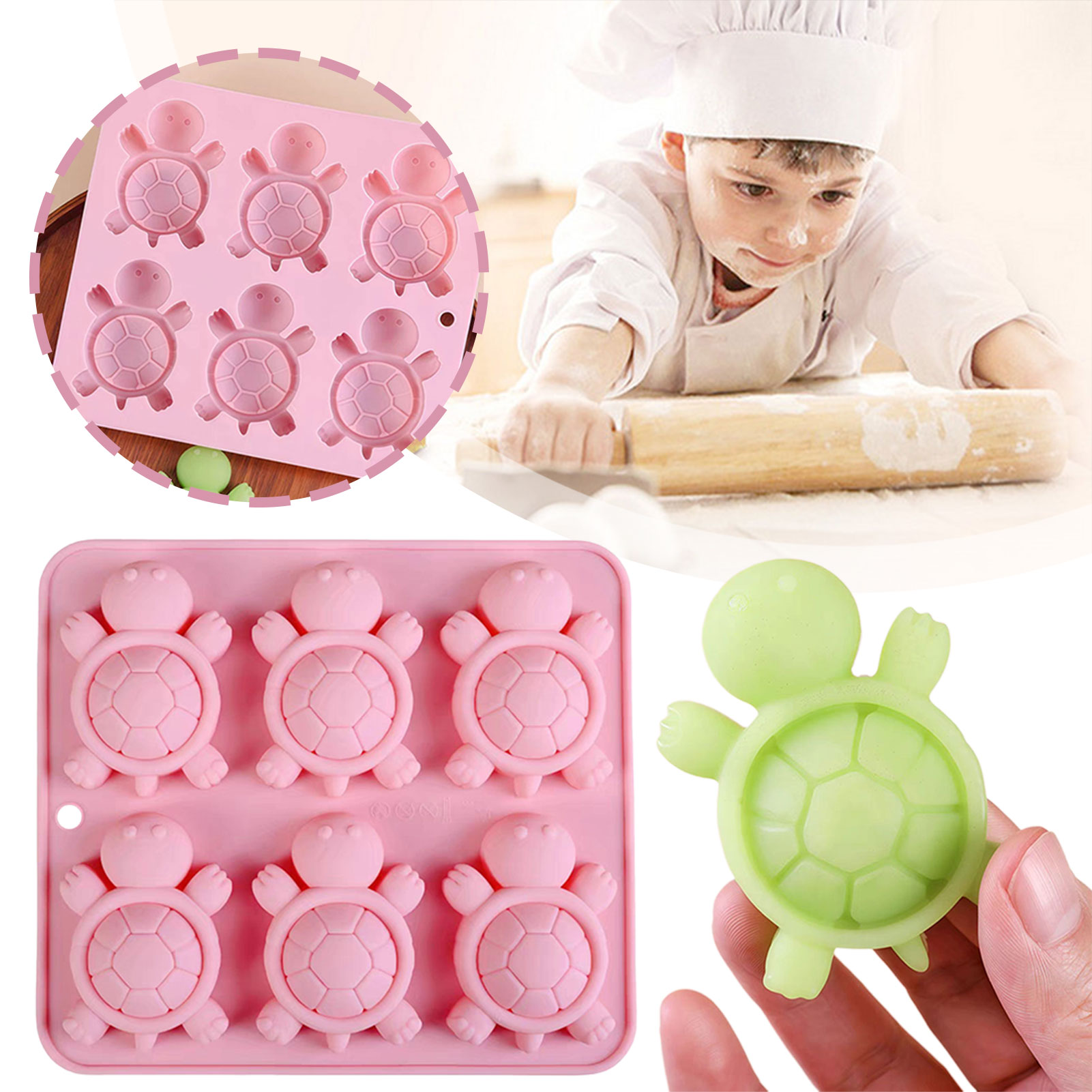 Kitchen Baking Trays - Turtles Ice Tray 3D Tortoises Sea