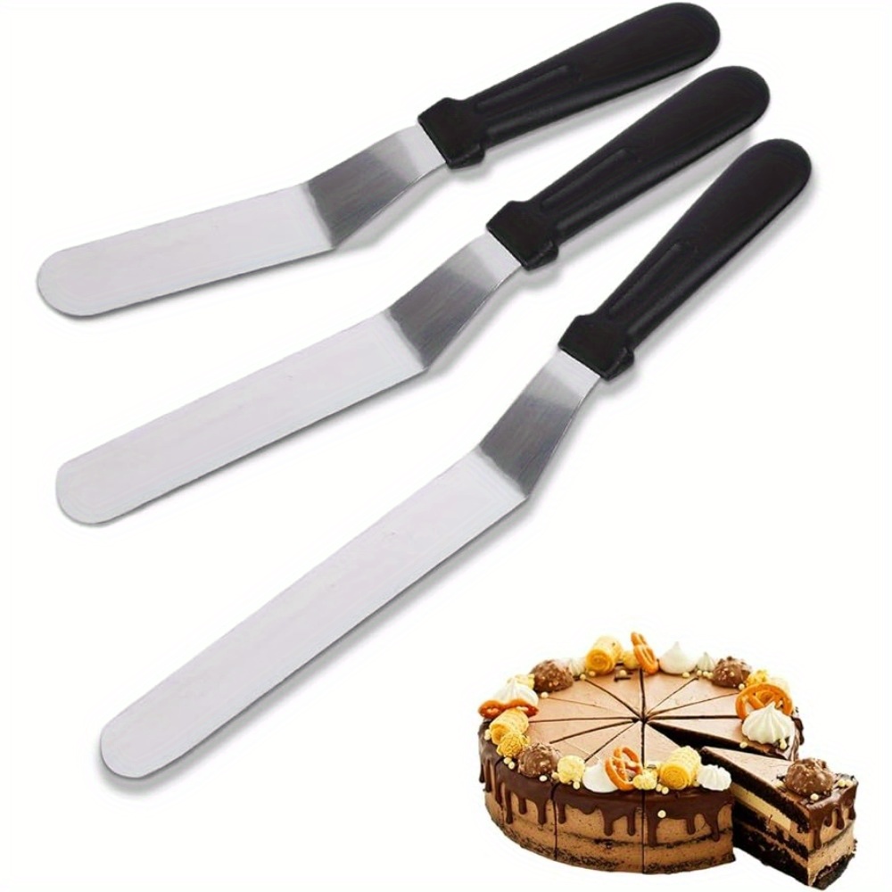 Offset Spatula Set - Icing Spatula Angled Stainless Steel Palette