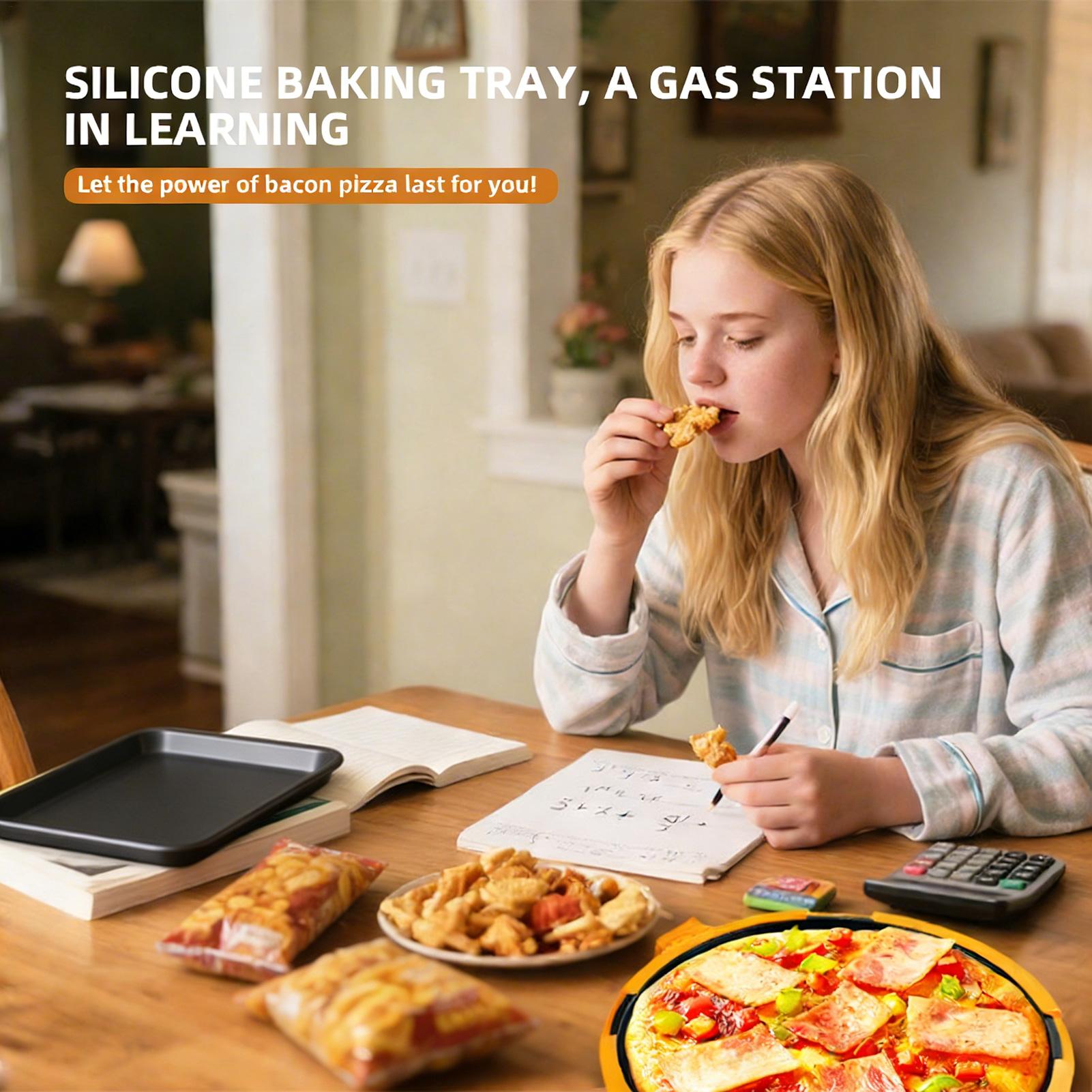 Kitchen Baking Trays - Microwave Grill Pan Quick-Heat Pizza Tray