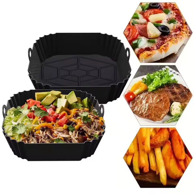 Kitchen Baking Trays - 1pc Silicone Air Fryer Pot Tray