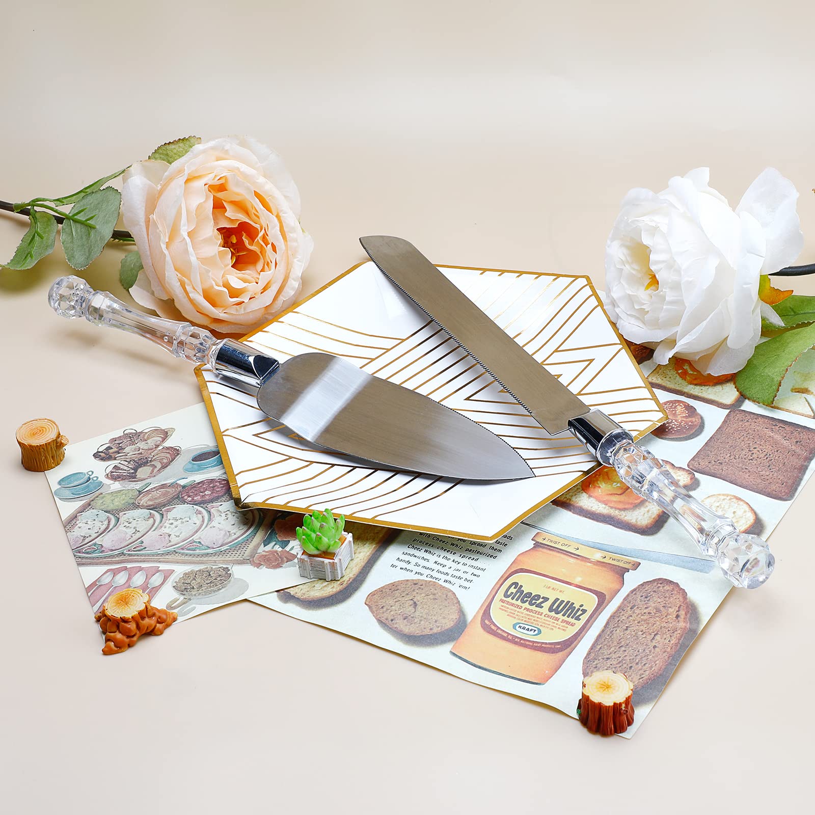 Cake Knife and Server Set Crys - Offset Spatula Set ulasan dan harga