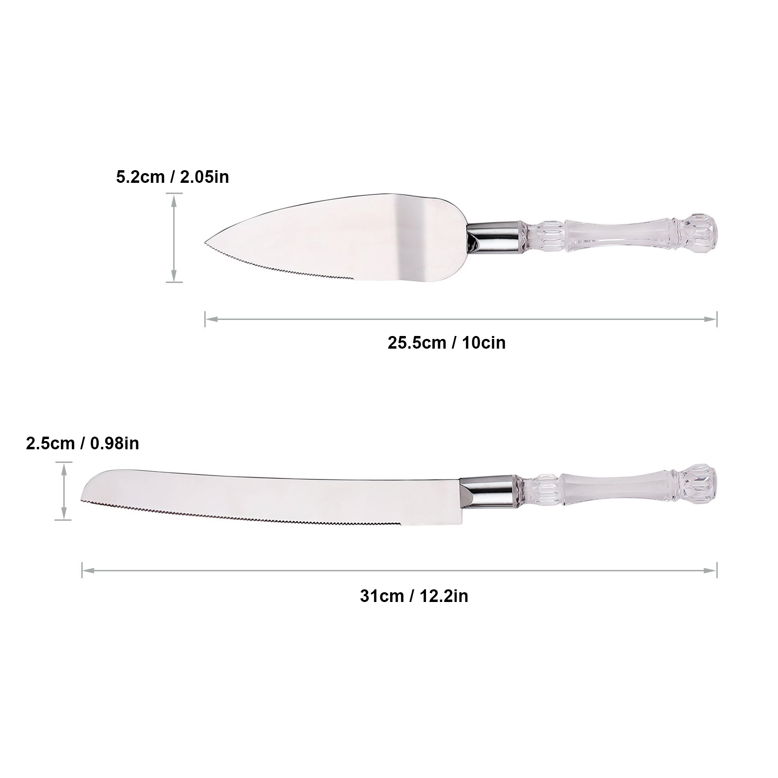 Cake Knife and Server Set Crys - Offset Spatula Set ulasan dan harga