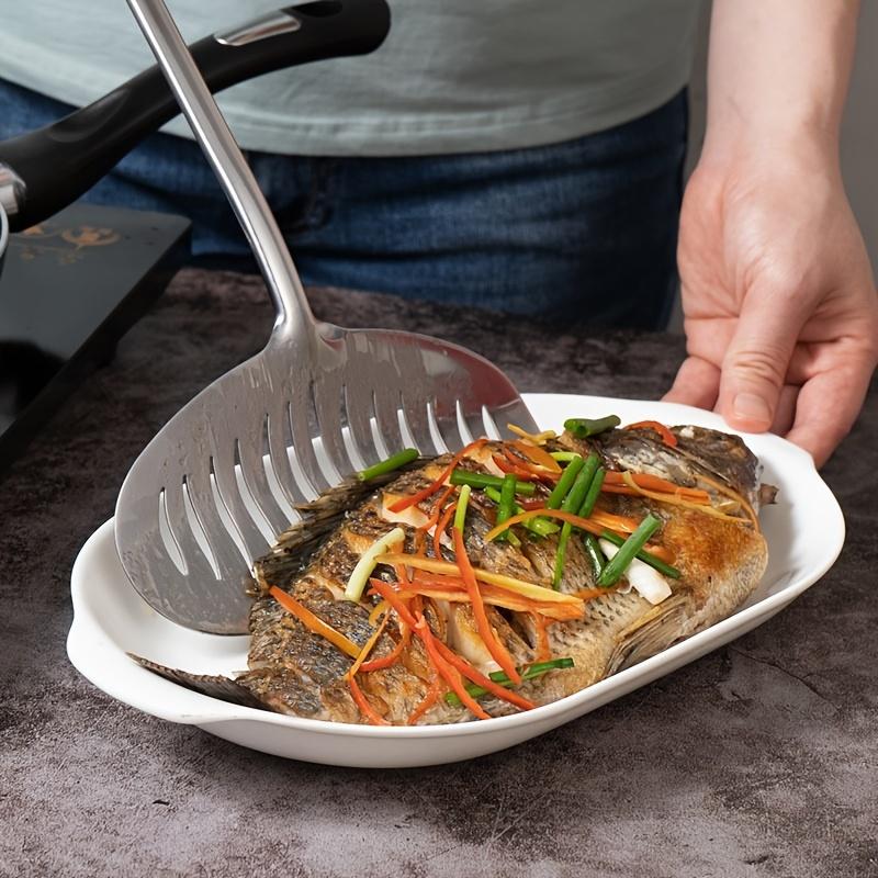 New Large Stainless Steel Fish - Offset Spatula Set ulasan dan harga