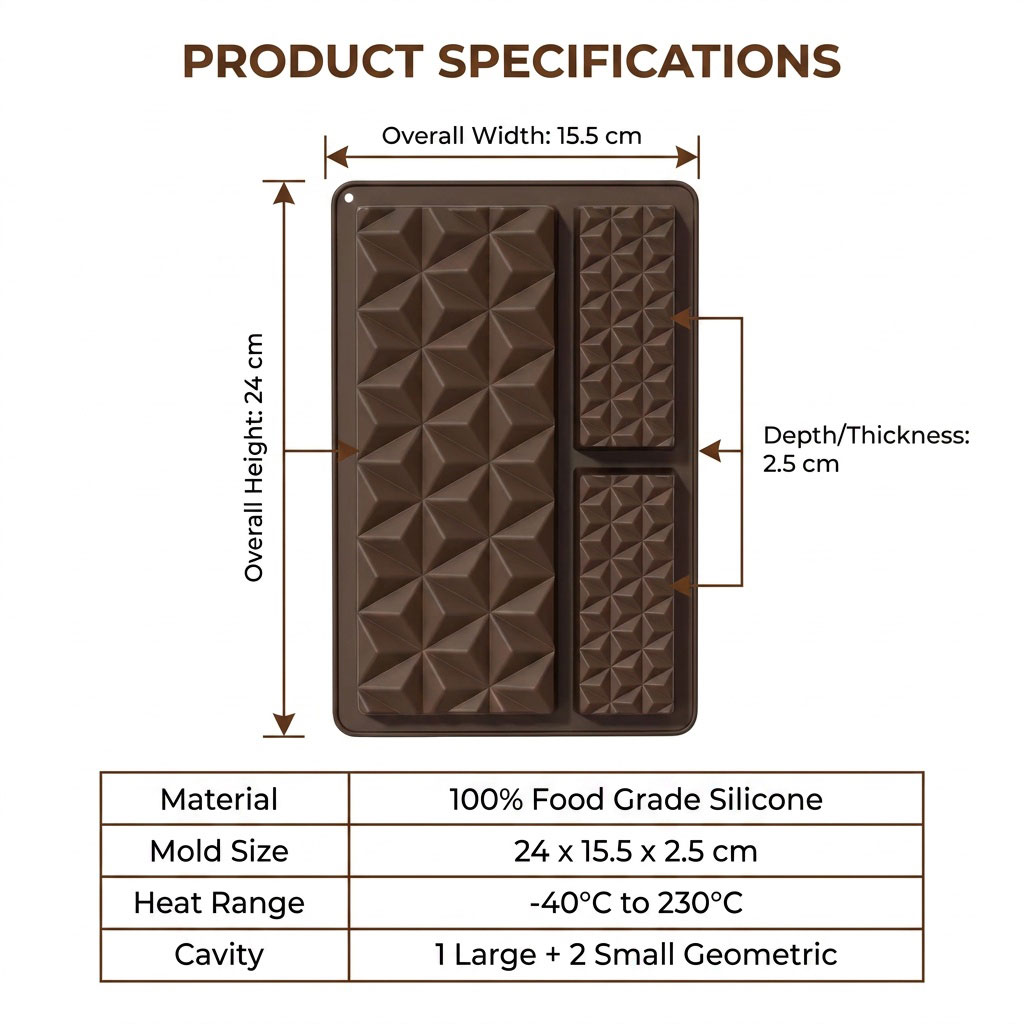 2-in-1 Silicone Chocolate Bar  - Kitchen Baking Trays ulasan dan harga