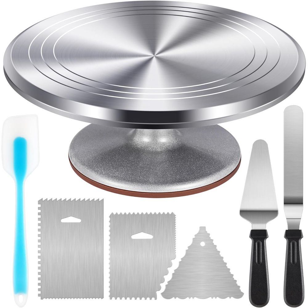 Cake Turntable Set, Revolving  - Offset Spatula Set ulasan dan harga