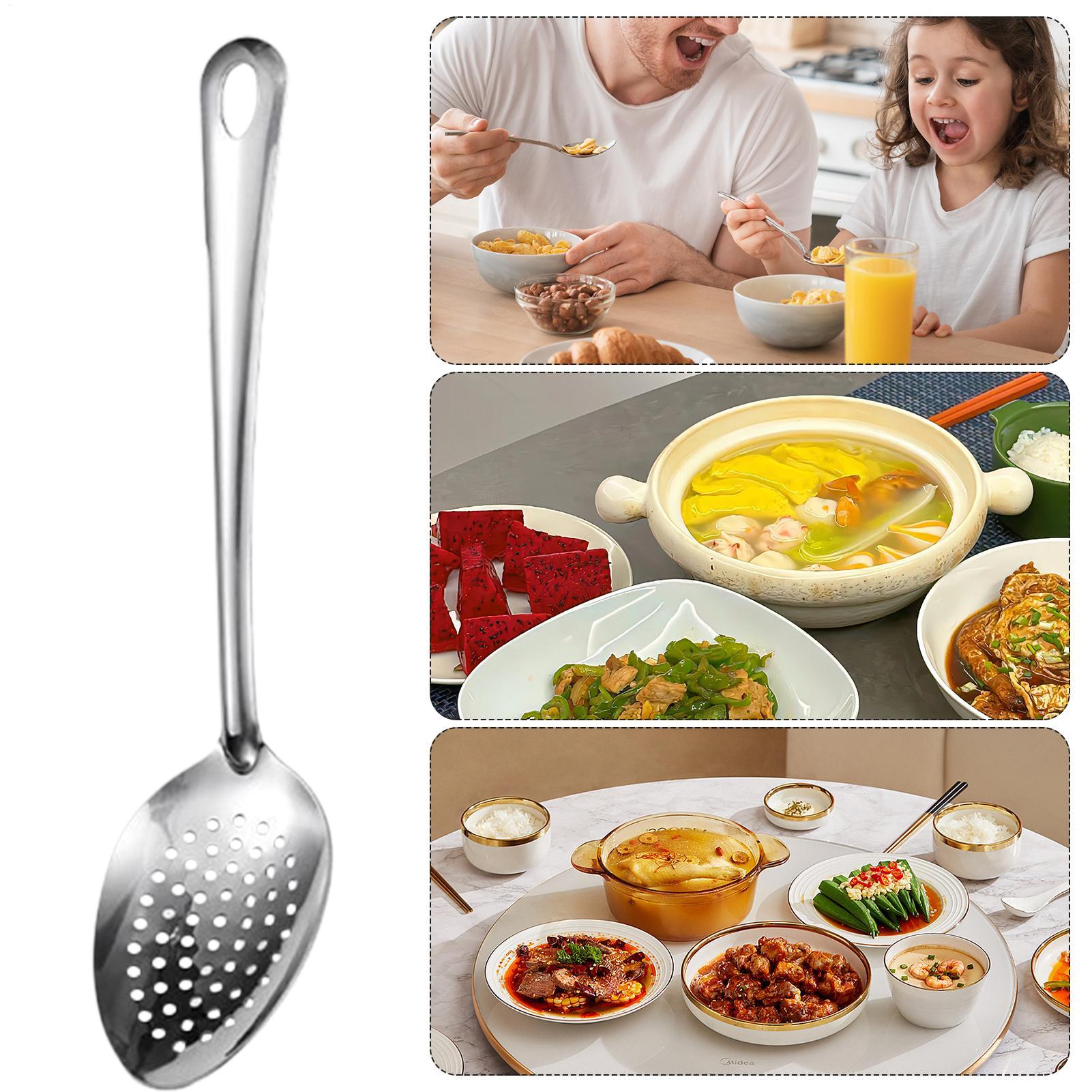 Stainless Steel Slotted Spoon  - Offset Spatula Set ulasan dan harga