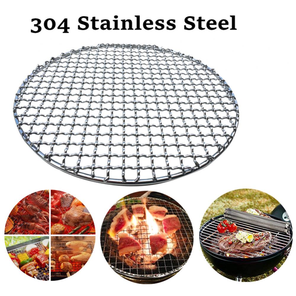 Stainless Steel Round BBQ Gril - Kitchen Baking Tray Organiser ulasan dan harga