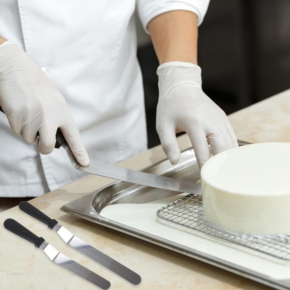 Icing Spatula Angled Stainless - Offset Spatula Set ulasan dan harga