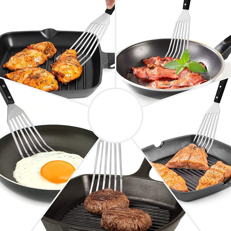 12.4Inch Fish Spatula- Slotted - Offset Spatula Set ulasan dan harga