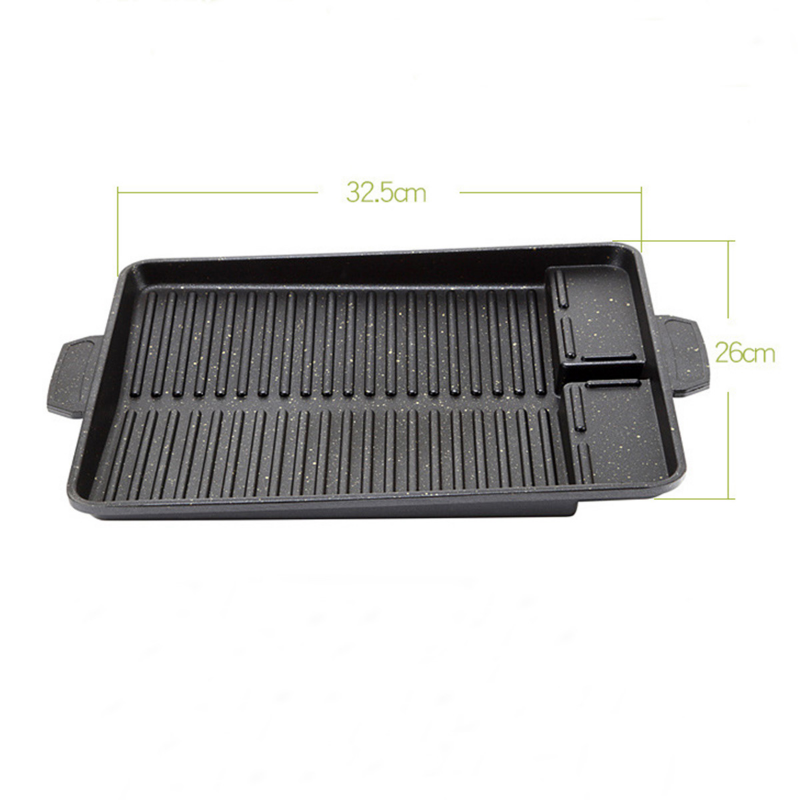 BBQ Grill Pan Plate 32 X 26cm  - Kitchen Baking Tray Organiser ulasan dan harga