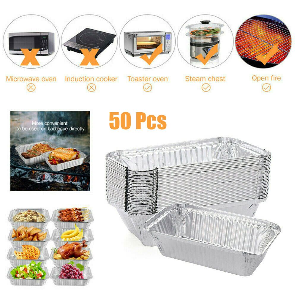 Disposable BBQ Drip Pans Alumi - Kitchen Baking Tray Organiser ulasan dan harga