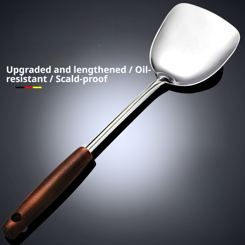Stainless Steel Wooden Handled - Offset Spatula Set ulasan dan harga