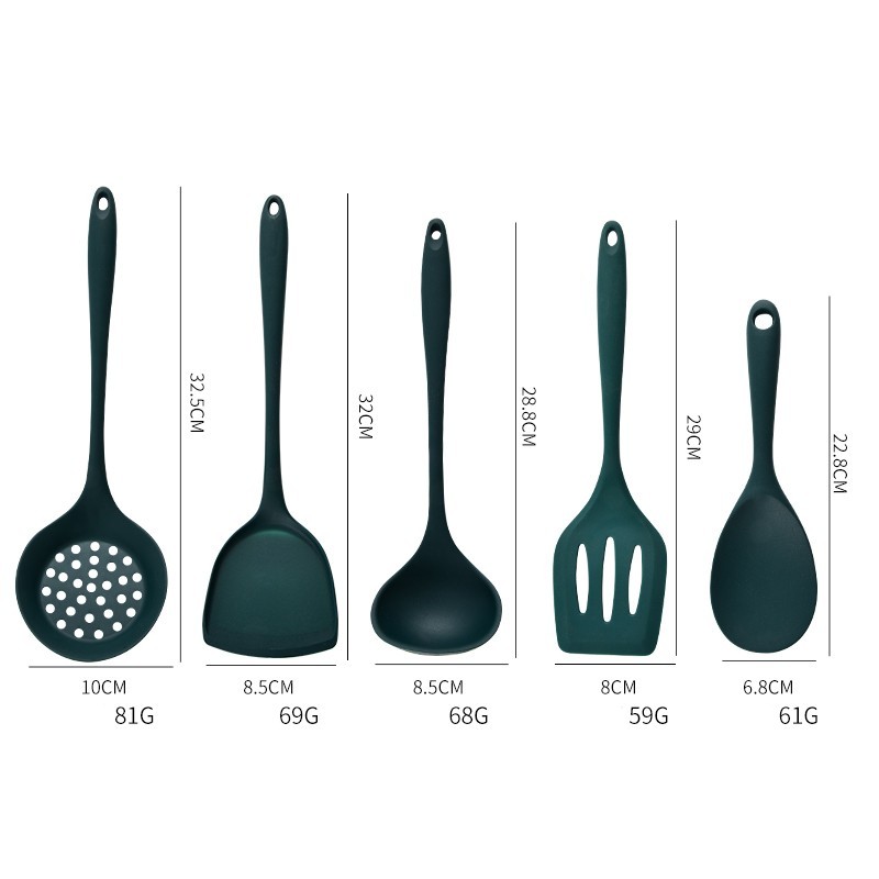 5Pcs Food Grade Silicone Kitch - Offset Spatula Set ulasan dan harga