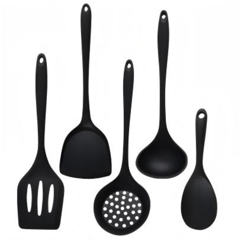 5Pcs Food Grade Silicone Kitch - Offset Spatula Set ulasan dan harga