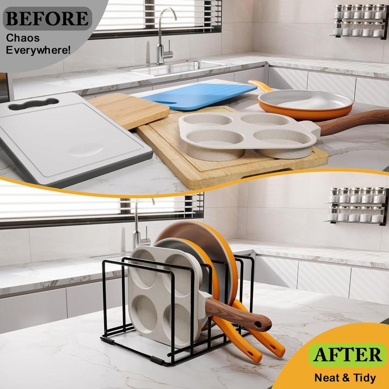 Anti-slip Feet Organizer Bakin - Kitchen Baking Tray Organiser ulasan dan harga