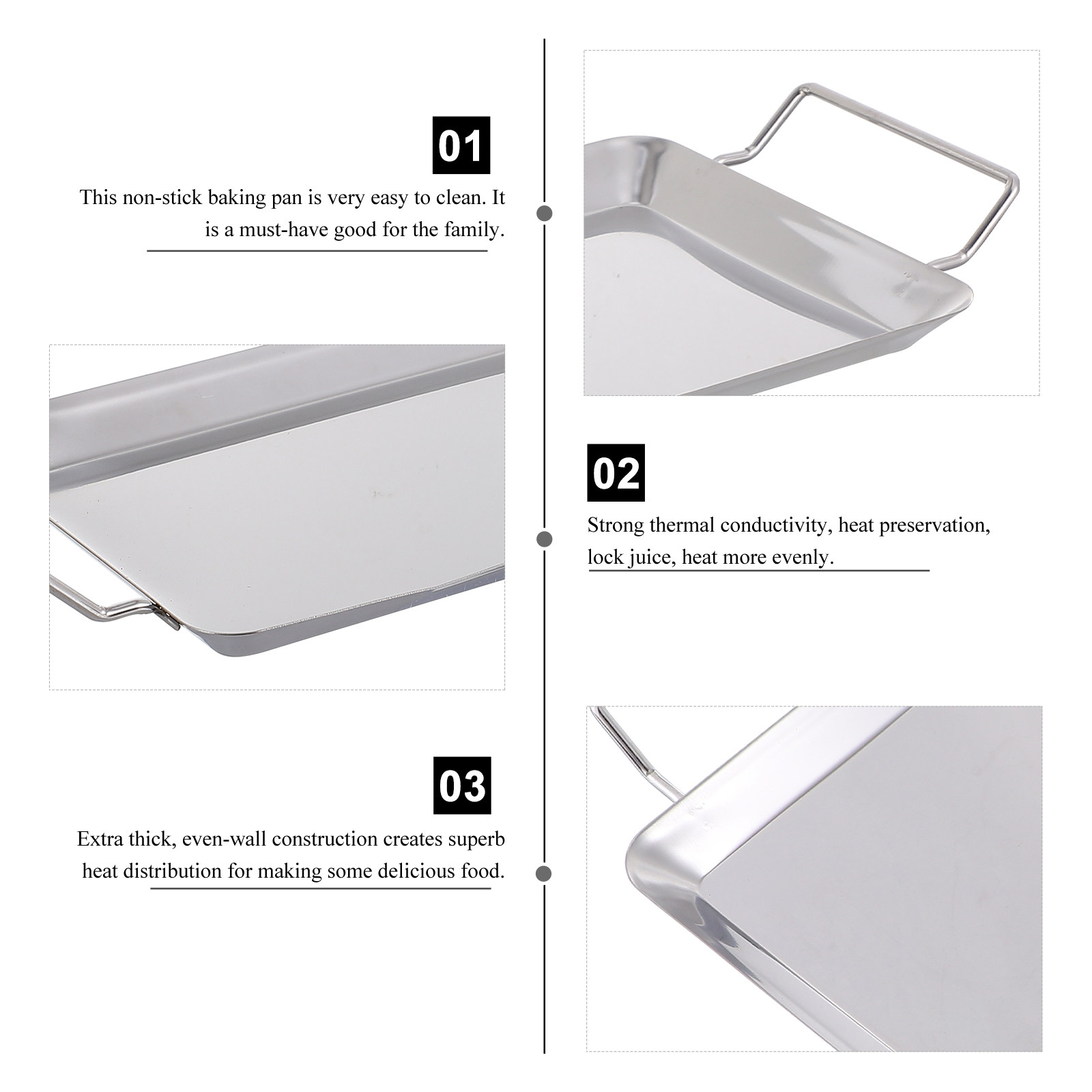 1Pcs Premium Stainless Steel G - Kitchen Baking Tray Organiser ulasan dan harga