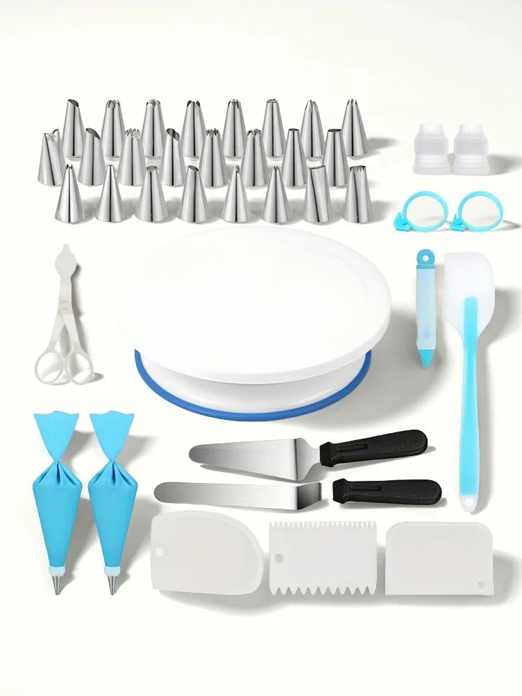 Cake Turntable Leveler Rotatin - Offset Spatula Set ulasan dan harga
