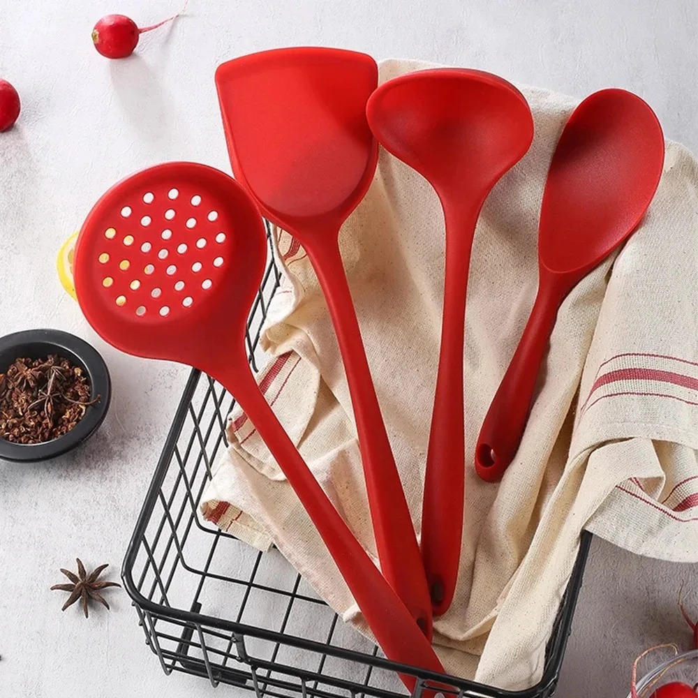 6Pcs Silicone Kitchen Utensils - Offset Spatula Set ulasan dan harga