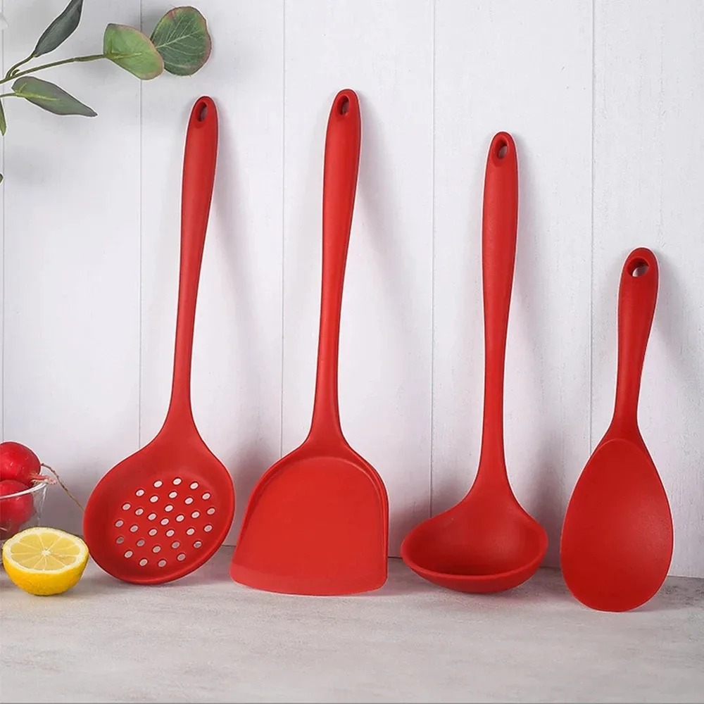 6Pcs Silicone Kitchen Utensils - Offset Spatula Set ulasan dan harga