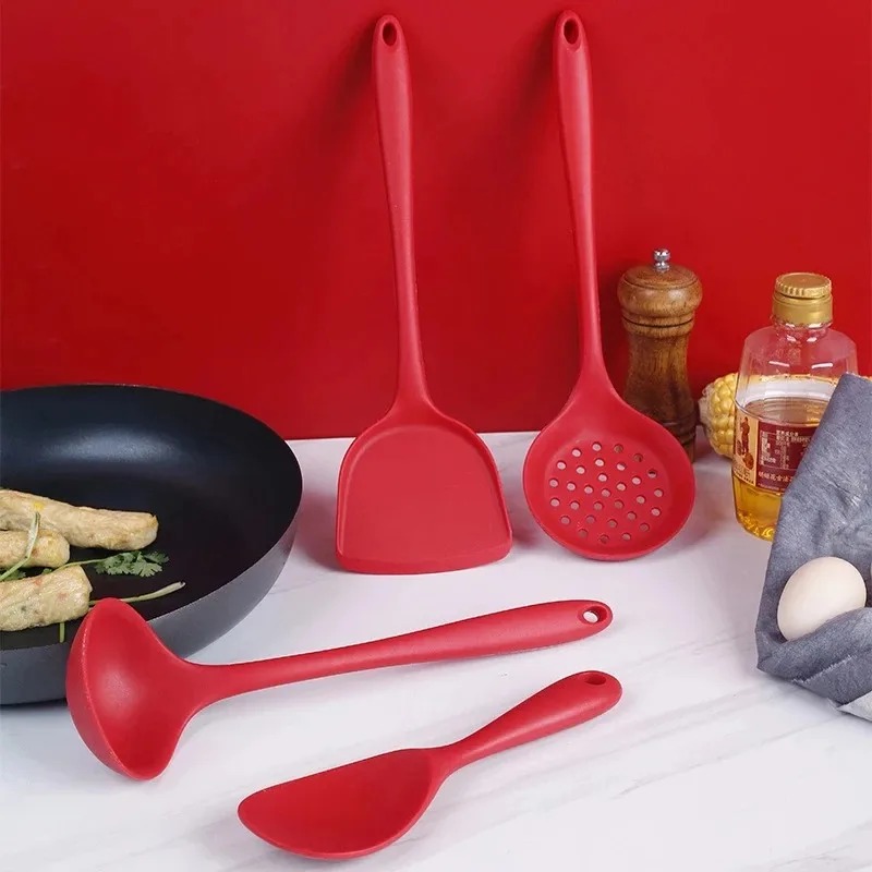 6Pcs Silicone Kitchen Utensils - Offset Spatula Set ulasan dan harga