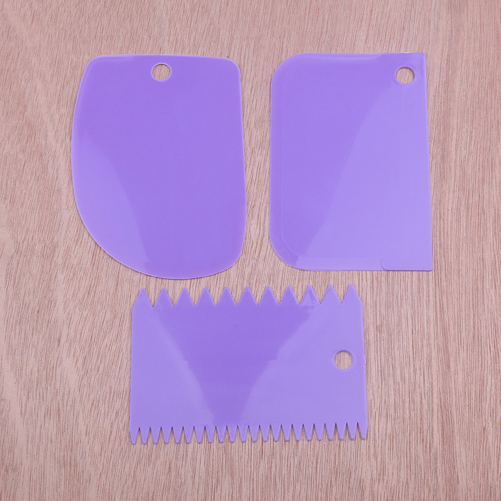 3Pcs Dough Scrapers Flat Curve - Dough Scraper Curved ulasan dan harga