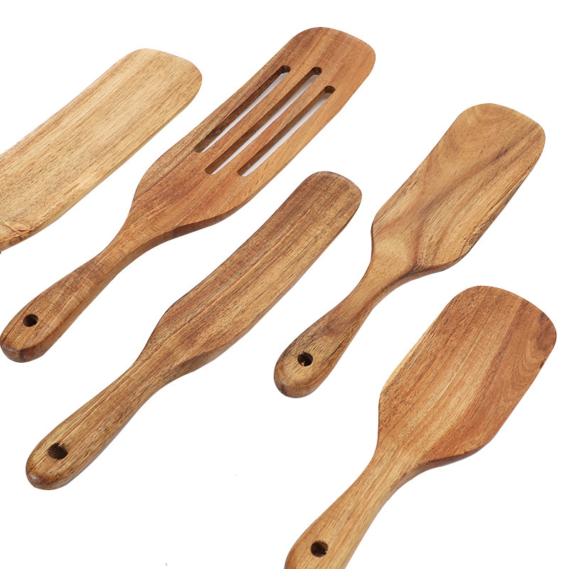 1pc/1 Set Premium Teak Wood Sl - Offset Spatula Set ulasan dan harga