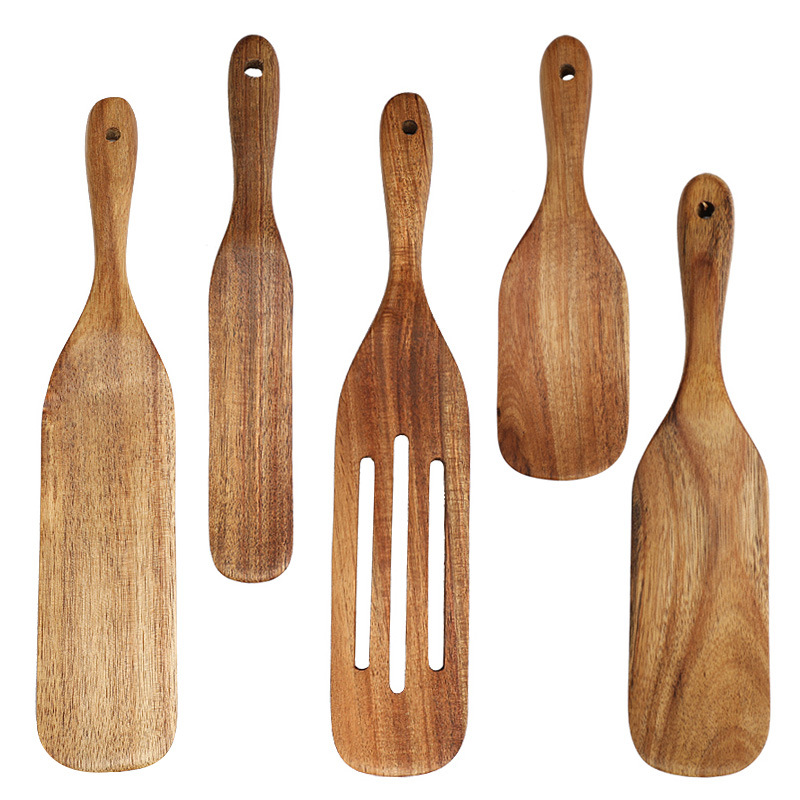 1pc/1 Set Premium Teak Wood Sl - Offset Spatula Set ulasan dan harga
