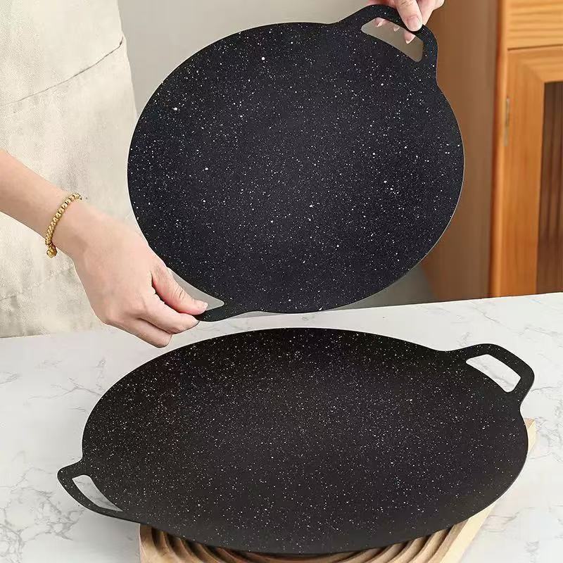Thin Korean Grill Pan,Round BB - Kitchen Baking Tray Organiser ulasan dan harga