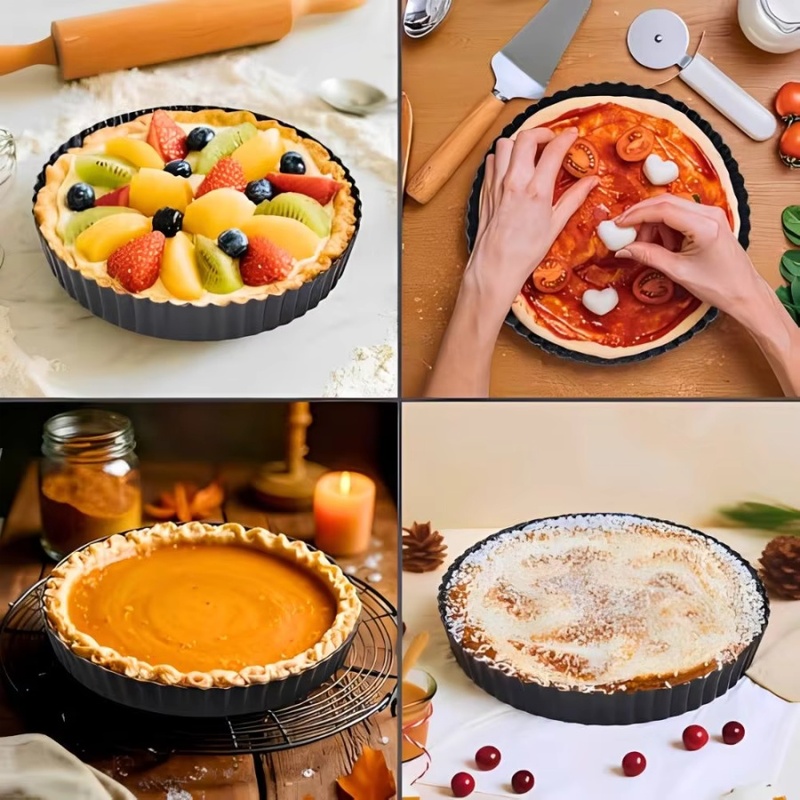1pc Removable Bottom Fluted Ta - Kitchen Baking Trays ulasan dan harga