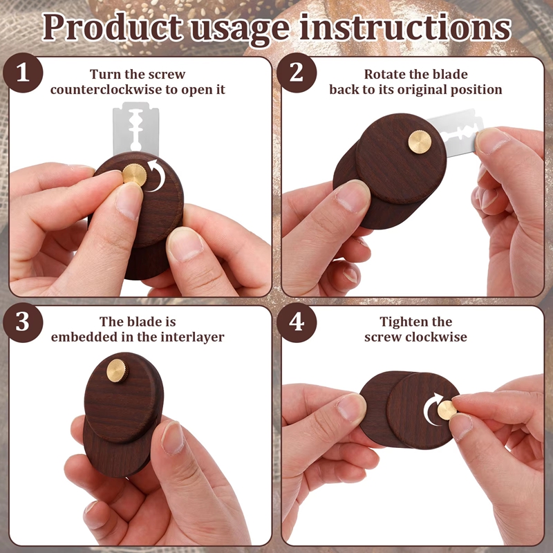 Bread Lame Dough Score Cutting - Dough Scraper Curved ulasan dan harga